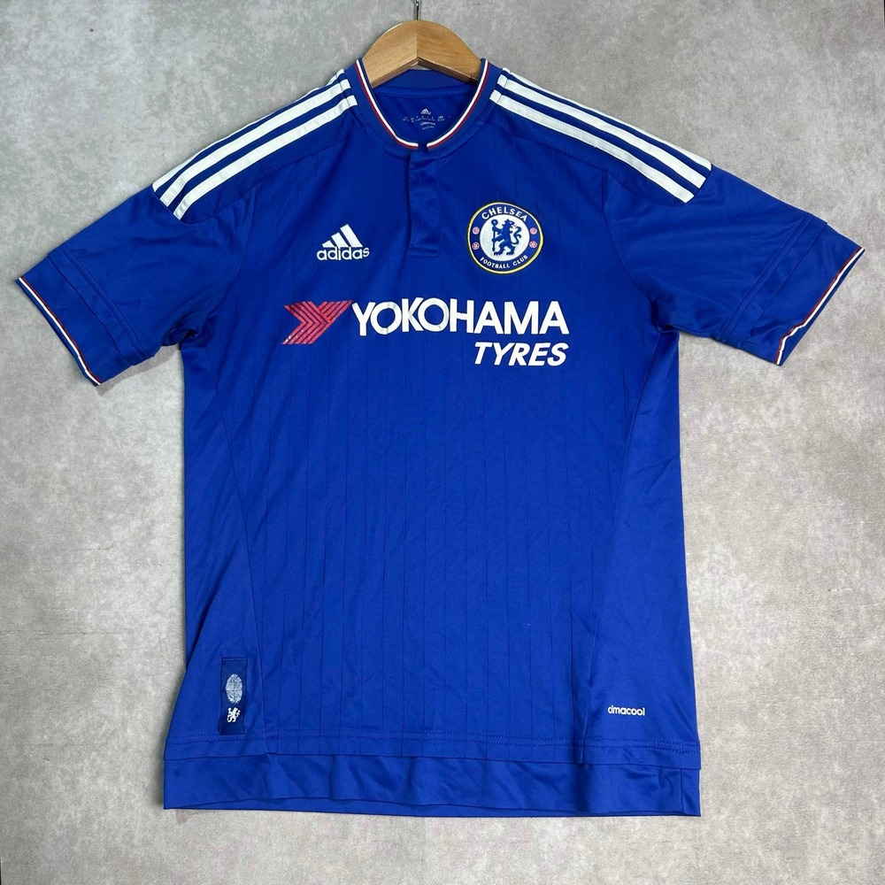 Adidas Chelsea FC 2015 2016 Home Jersey Blue Yokohama Tyres XL Youth 15-16Y